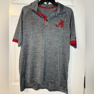 Gray and Red Men's Polo Shirt